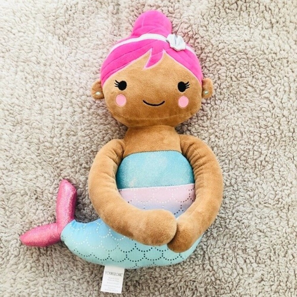 Your Zone Pink Mermaid Plush Stuffed Toy Soft Doll Girls Toy
